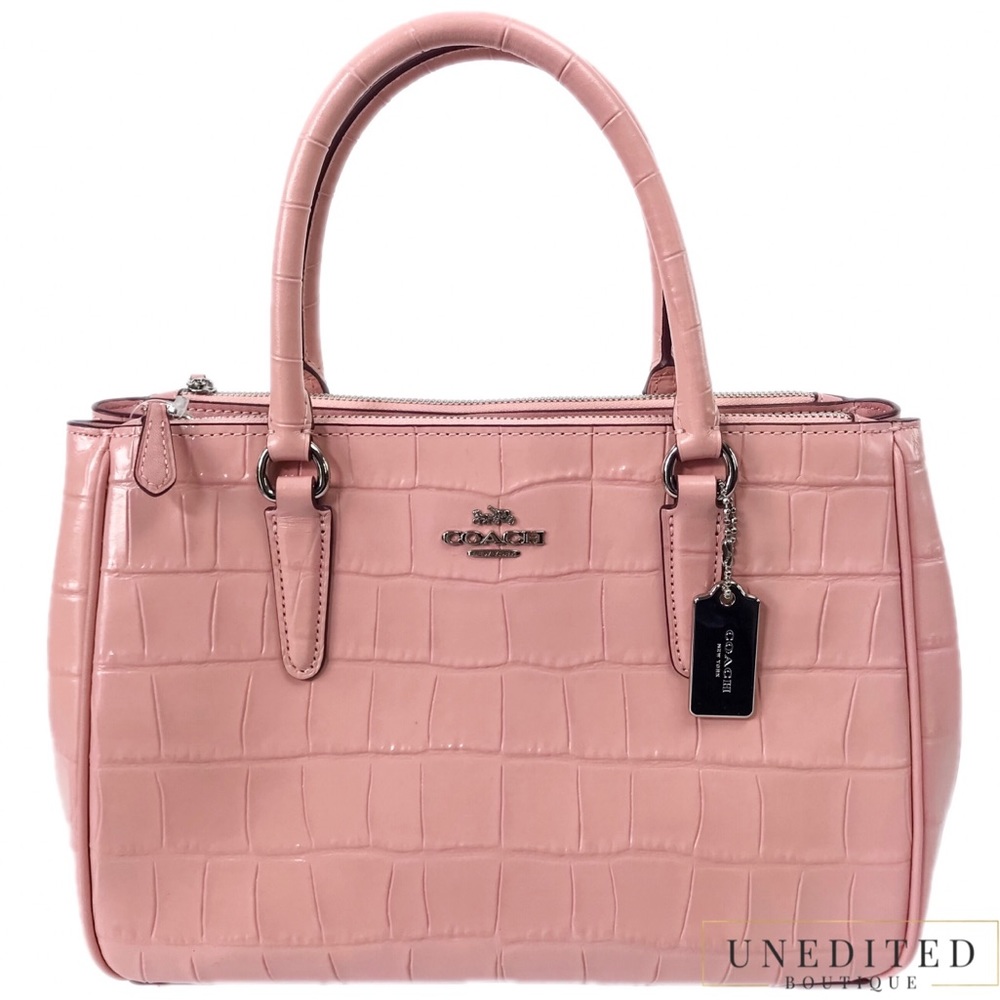 COACH Surrey Crocodile Carryall Shoulder Bag